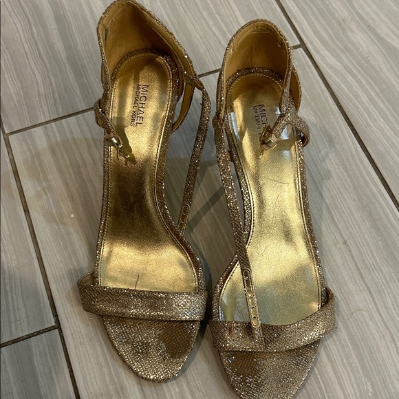Michael Kors Glittering Gold Heels - Picture 1 of 8